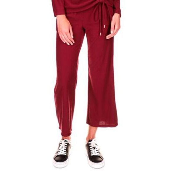 Michael Kors Ribbed Kick-Flare Pants In Dark Ruby - L - Picture 2 of 3